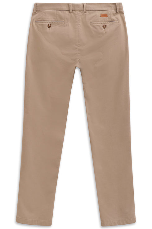 Essential Cotton Stretch Pants - Beige